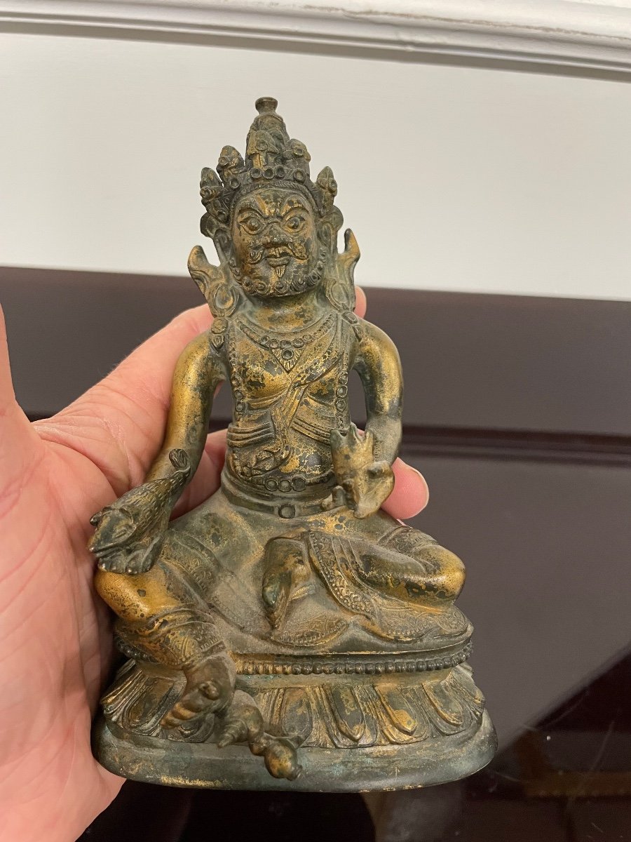 Kubera Gilt Bronze Statuette Tibet Or Nepal 19th-photo-5